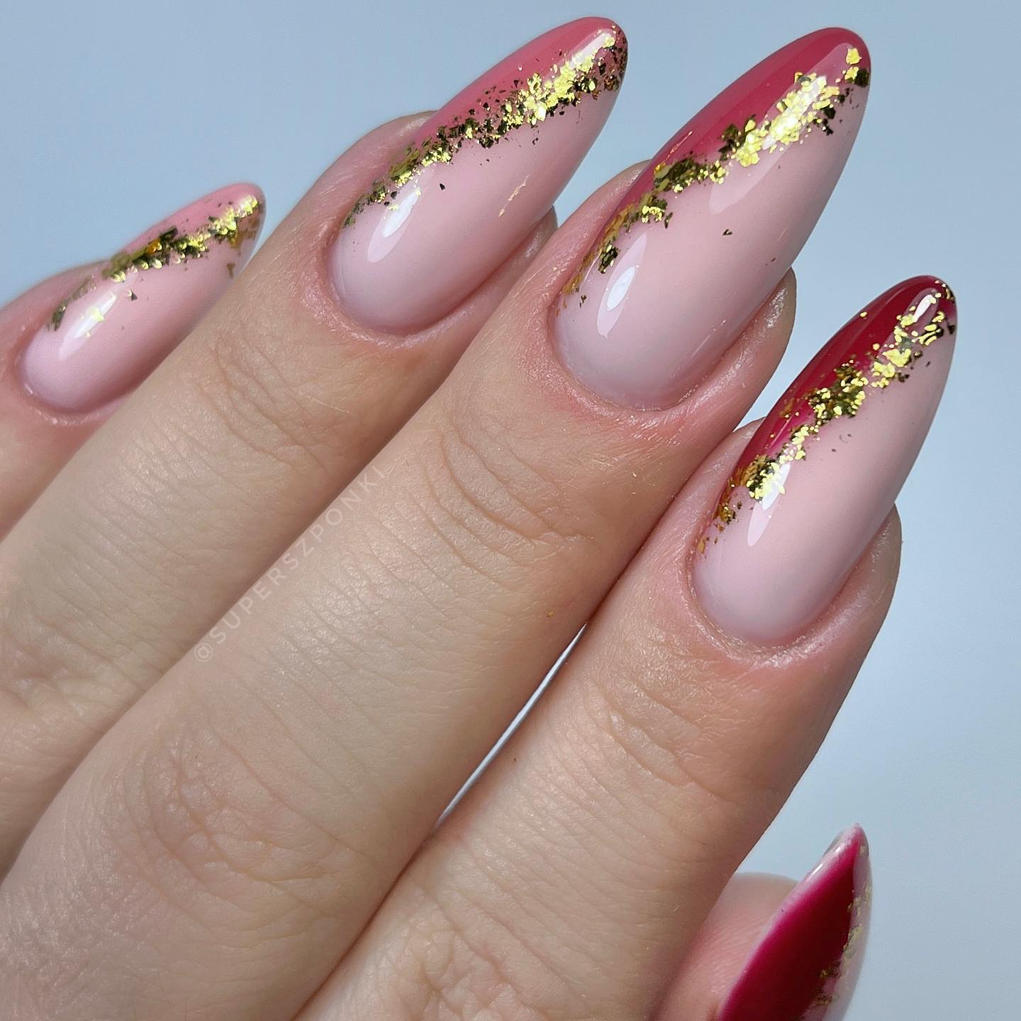 Dusty Rose with Gold Foil