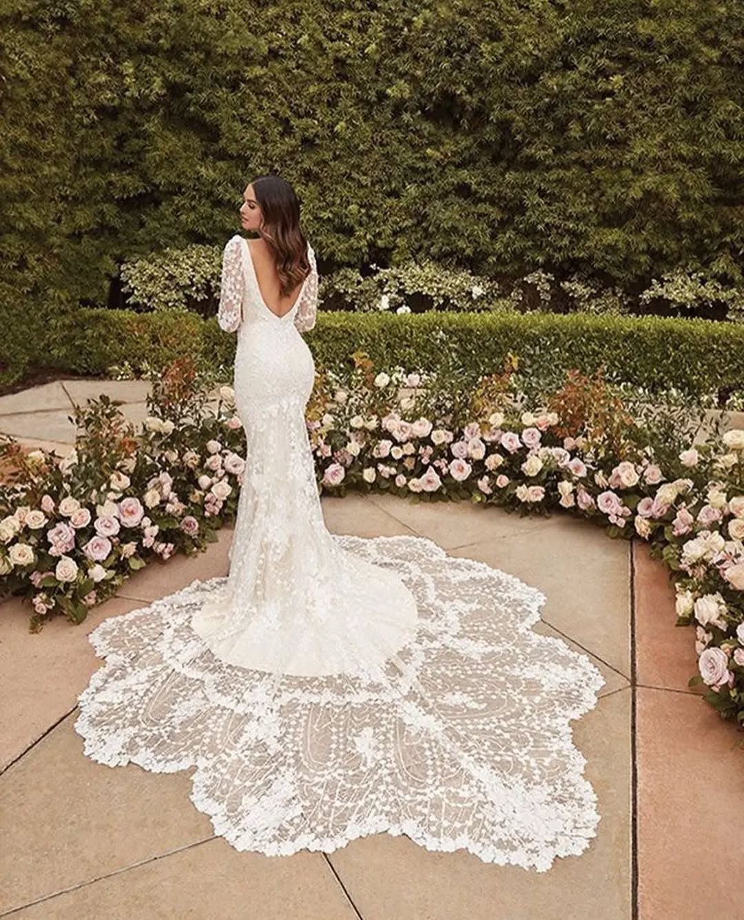 Minimal Dress with Long Train