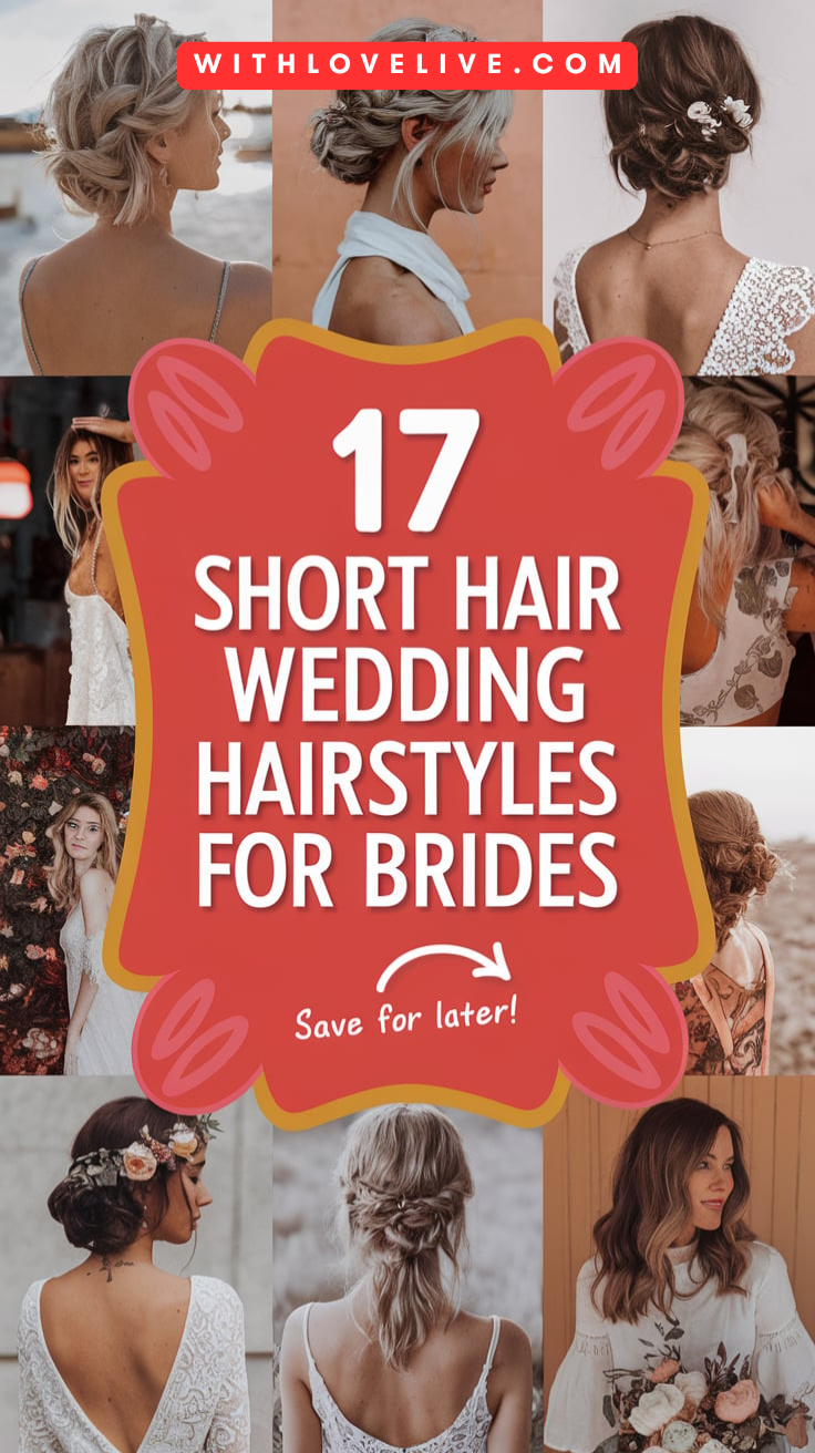 Short Hair Wedding Hairstyles for Brides-pin