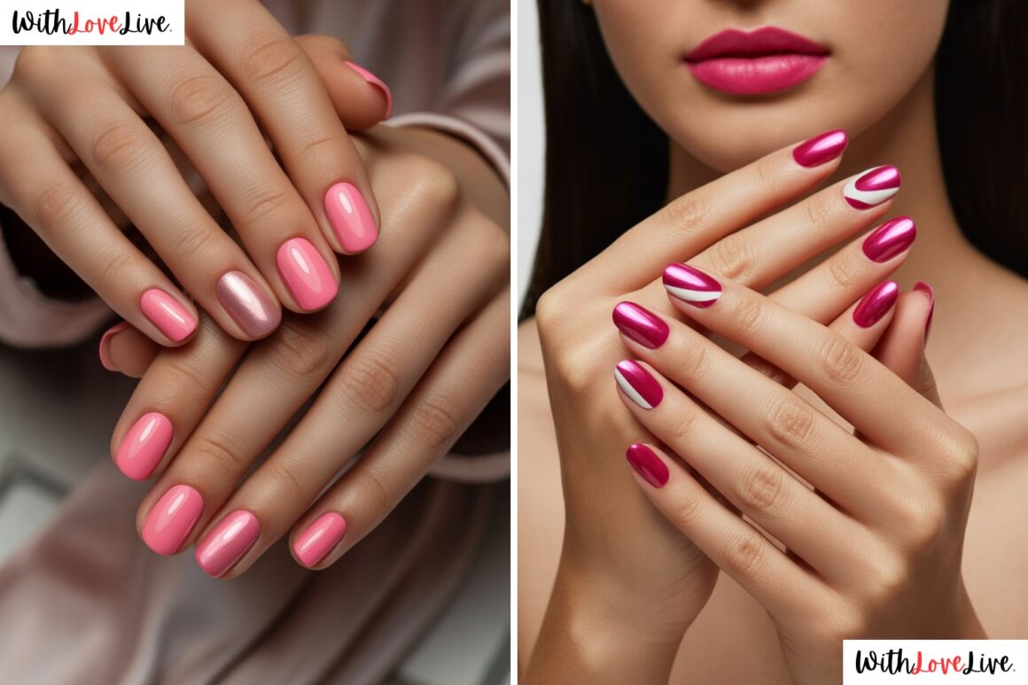 Barbie Pink Chrome Nails
