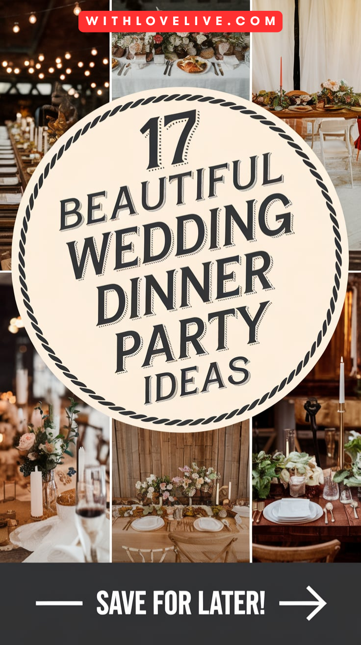 Beautiful Wedding Dinner Party -pin