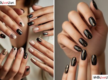Black and Gold Birthday Nails