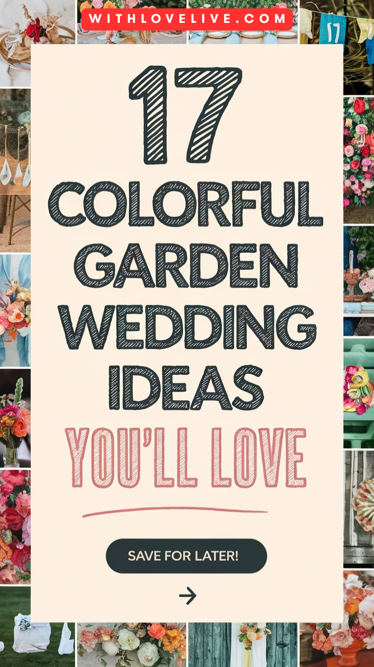 Colorful Garden Wedding Ideas You'll Love-pin