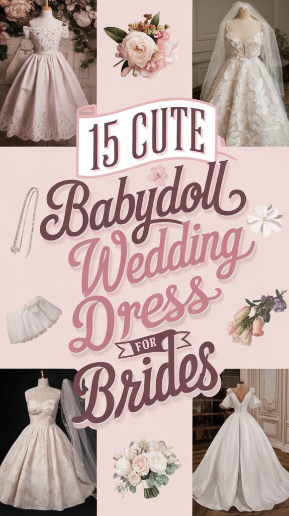 Cute Babydoll Wedding Dress Ideas-pin