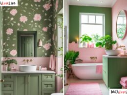 Cute Green and Pink Bathroom