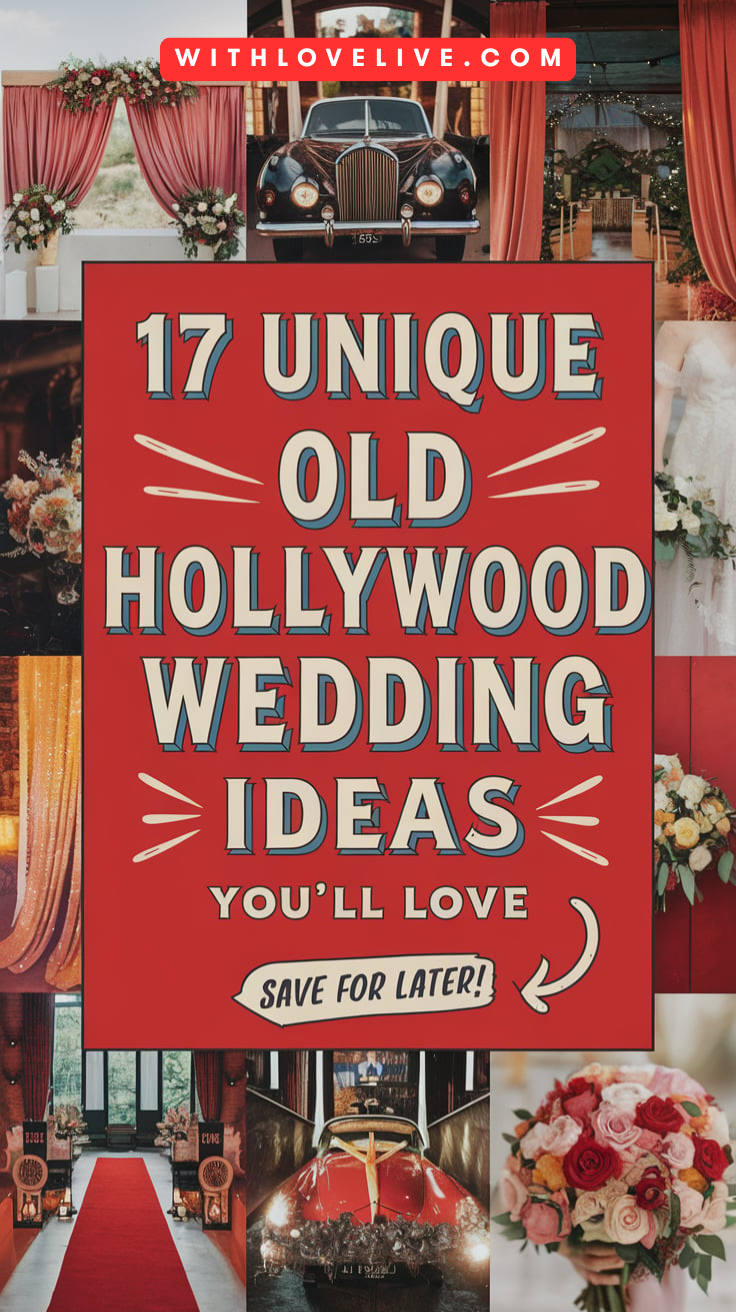 Unique Old Hollywood Wedding Ideas You'll Love-pin