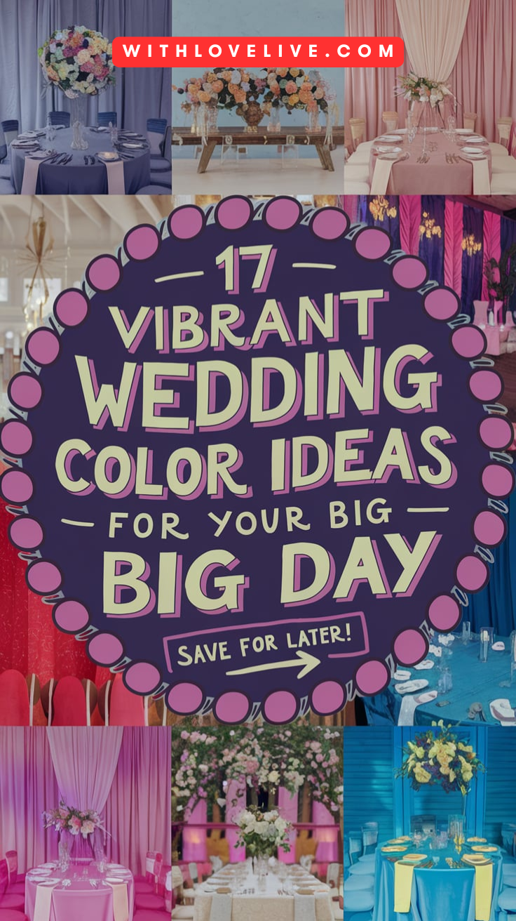 Vibrant Wedding Color Ideas -pin