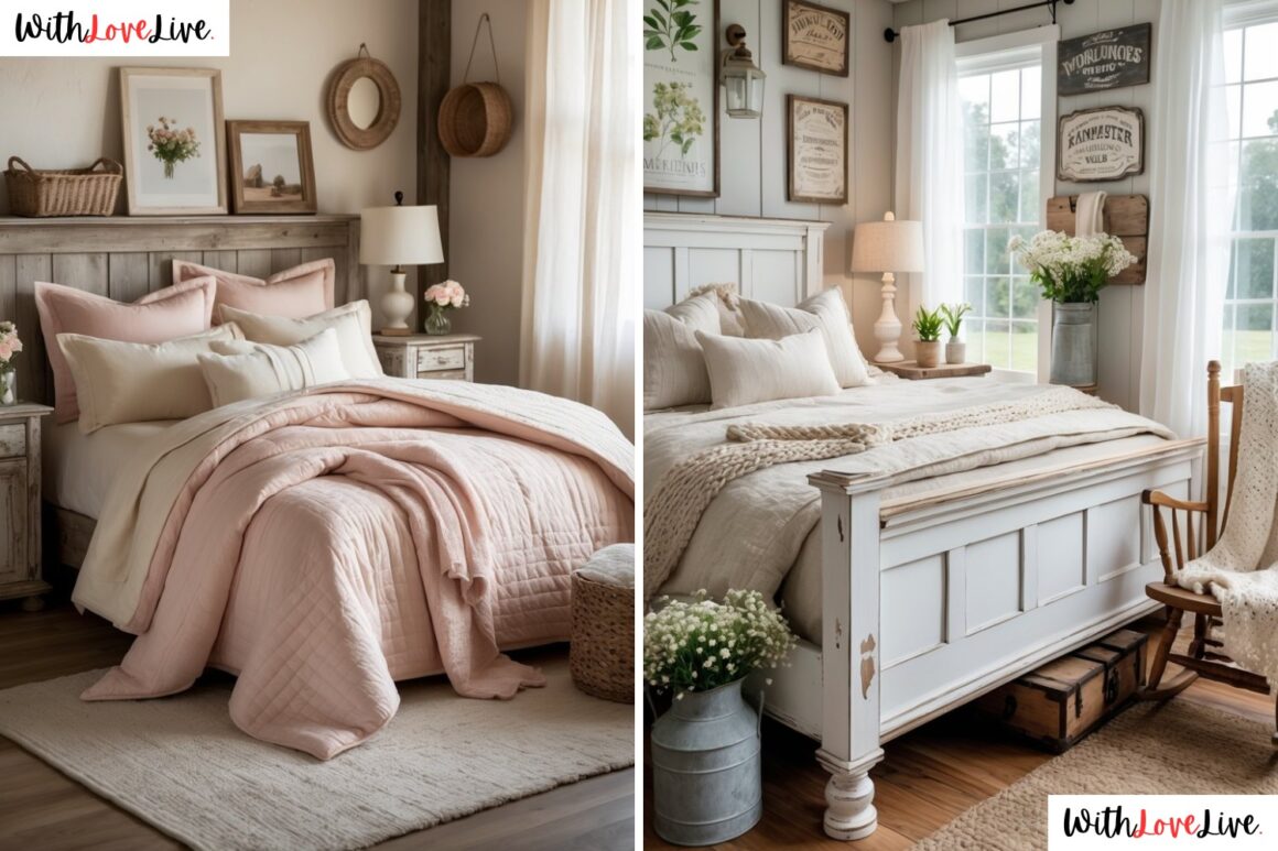 Vintage Farmhouse Bedroom Decor