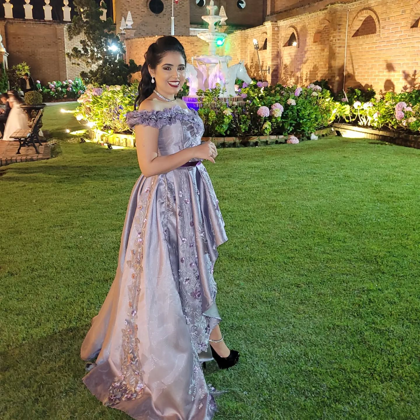 Glamorous High-Low Wedding Guest Dress