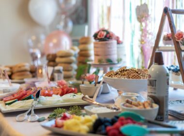 Dessert table at bridal or baby shower