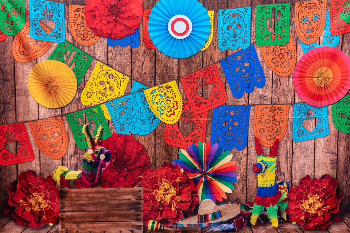 Mexican paper decorations for Fiesta