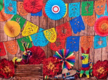 Mexican paper decorations for Fiesta