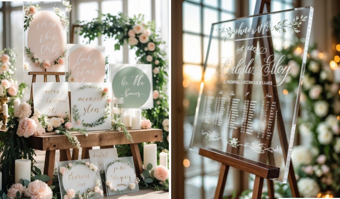 Best Acrylic Wedding Sign Ideas for a Stylish Celebration