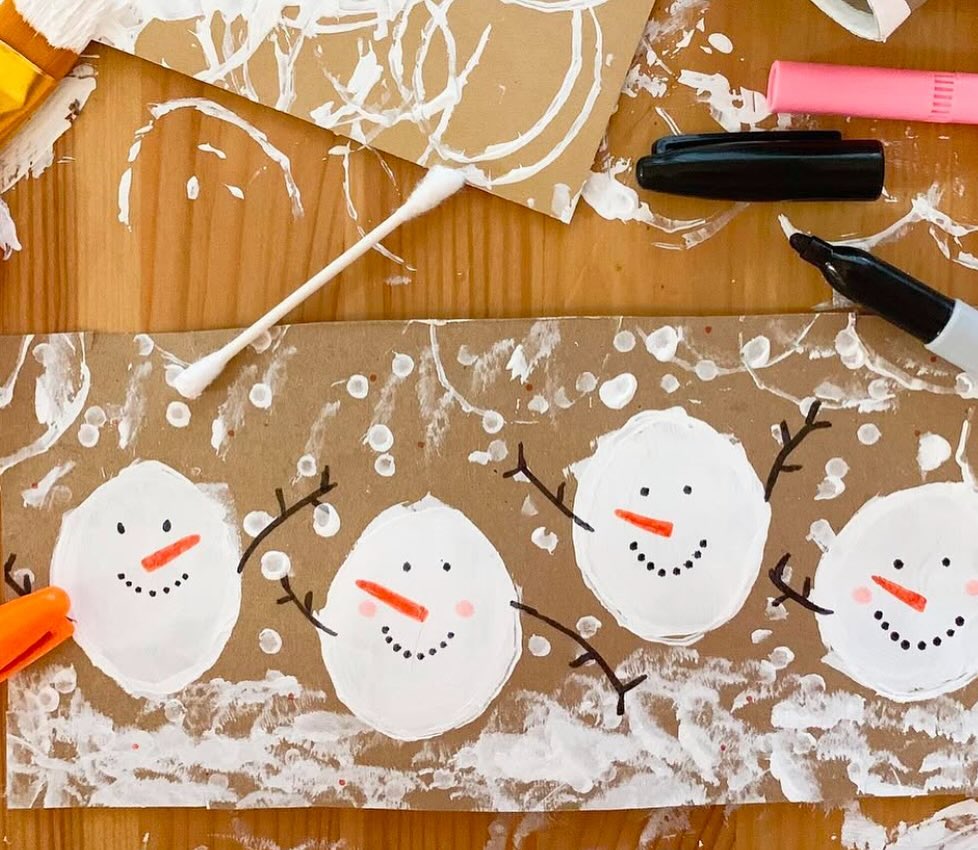 Arts and crafts with winter motifs