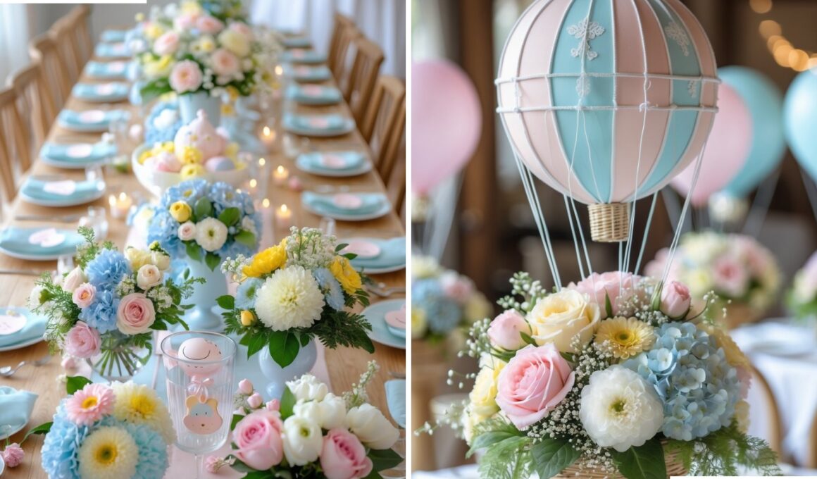 Baby Shower Flower Centerpiece Ideas