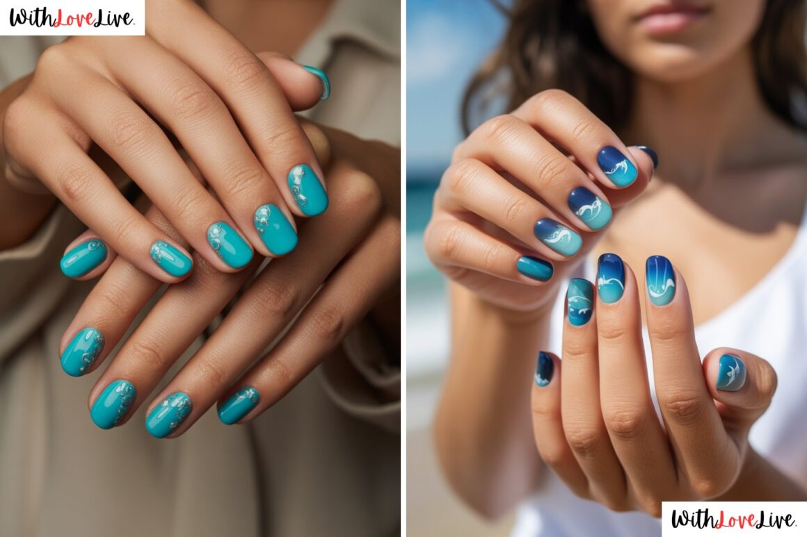 Blue Hawaii Nails Design Ideas