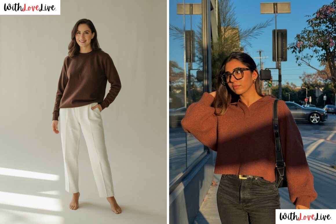 Brown Sweater Outfit Ideas
