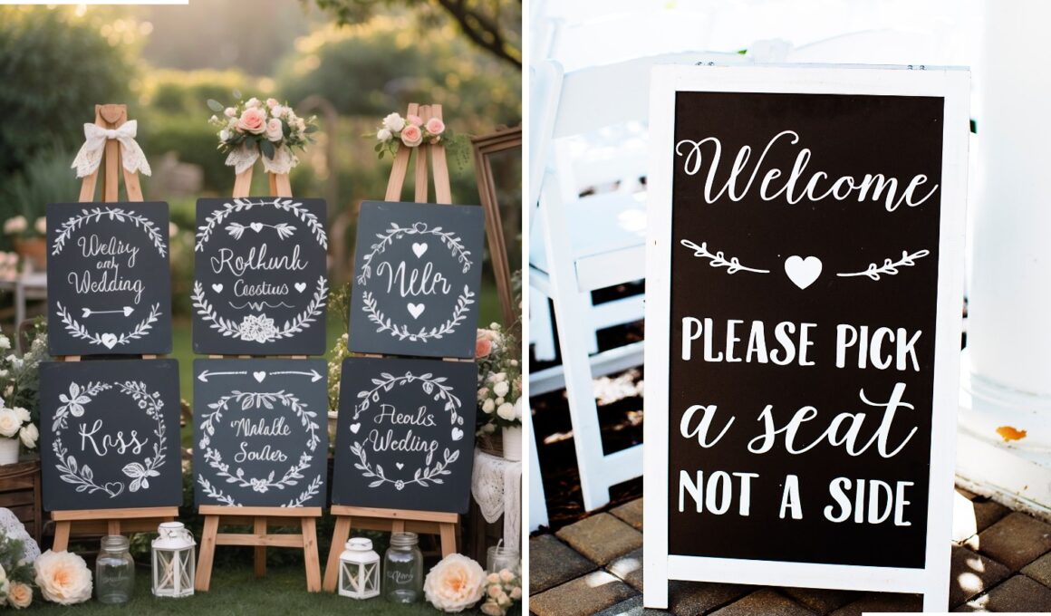 Chalkboard Wedding Sign