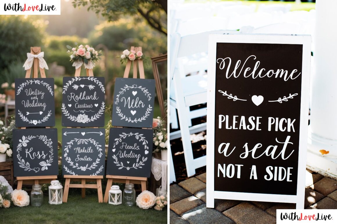 Chalkboard Wedding Sign