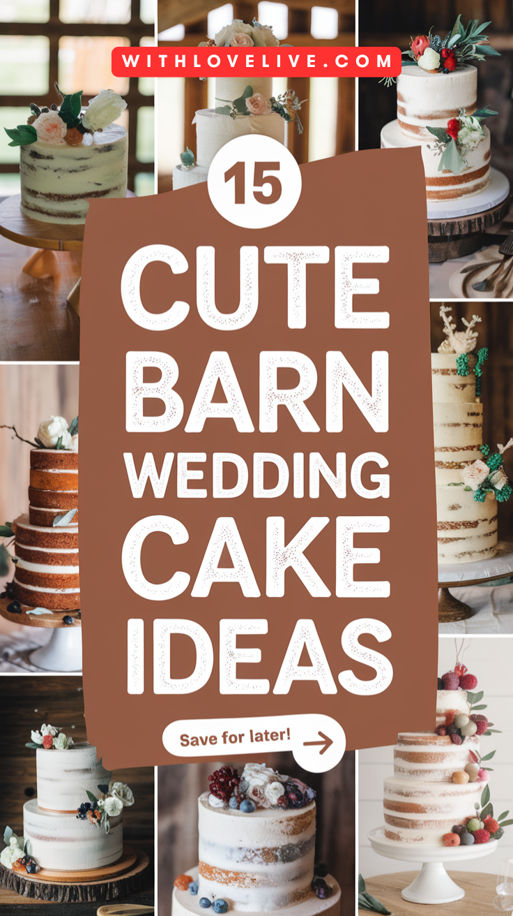 Cute Barn Wedding Cake Ideas
