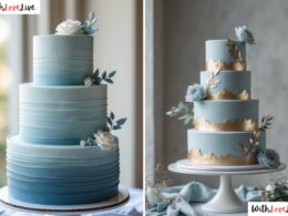 Dusty Blue Wedding Cake Ideas