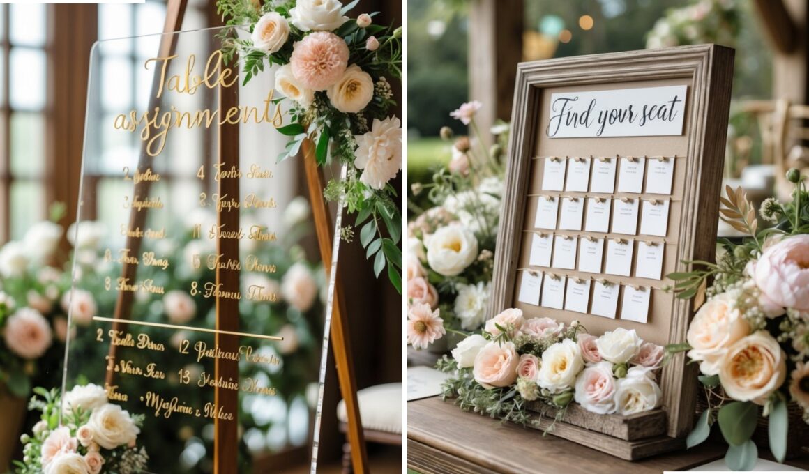 Find Your Seat Wedding Sign Ideas