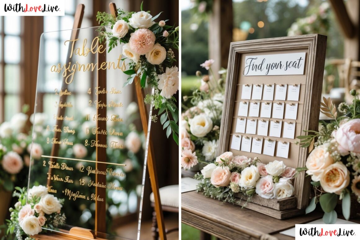 Find Your Seat Wedding Sign Ideas