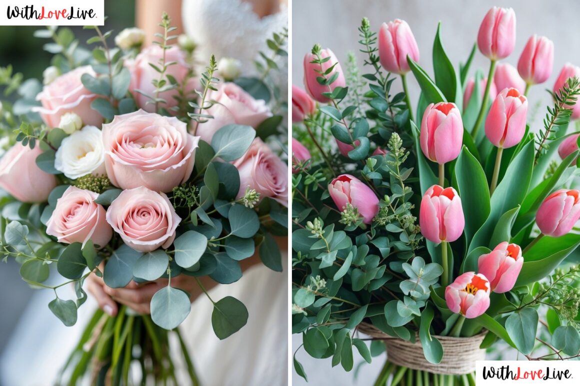 Green And Pink Wedding Flowers