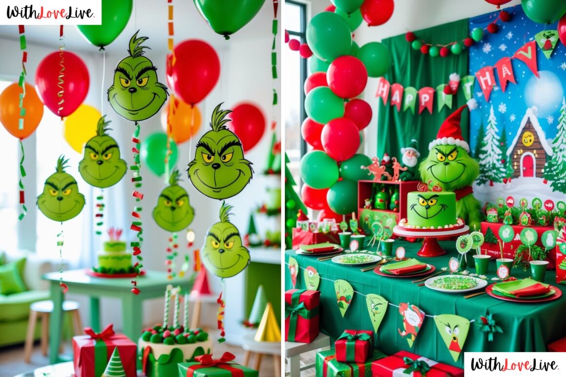 Grinch-Themed Birthday Party Decor