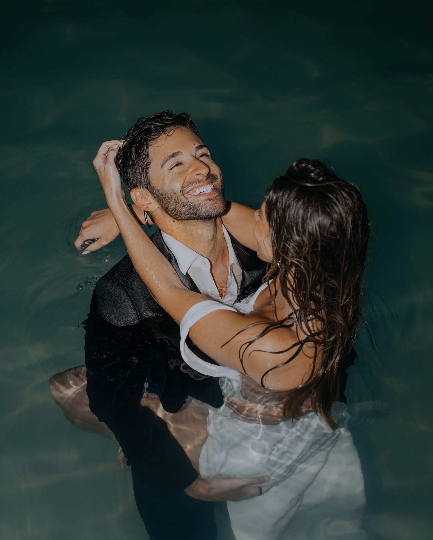 Intimate Pool Engagement Setting 