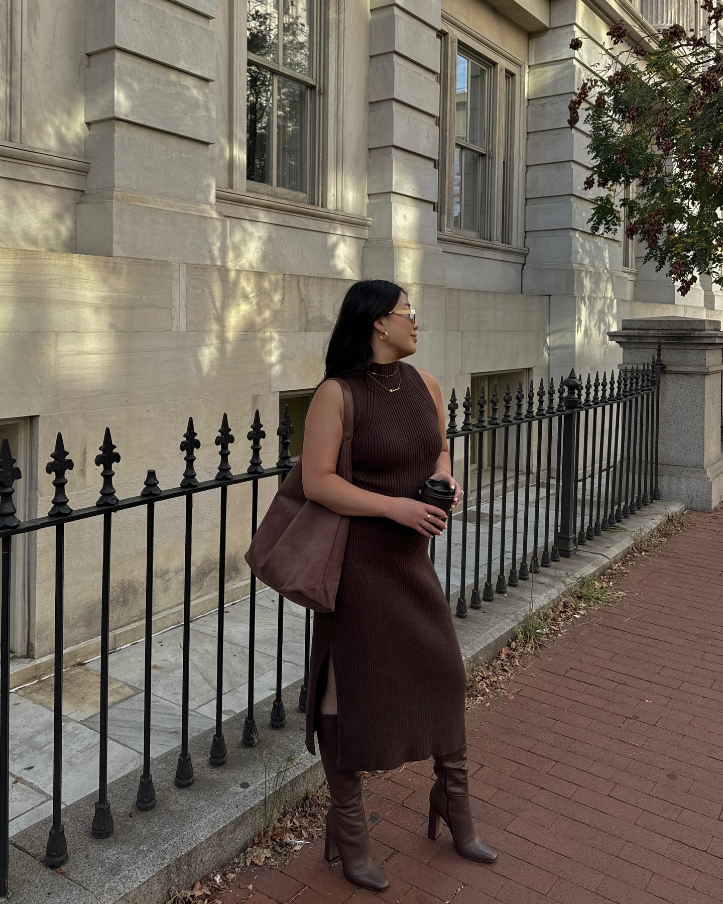 Monochromatic fall sweater