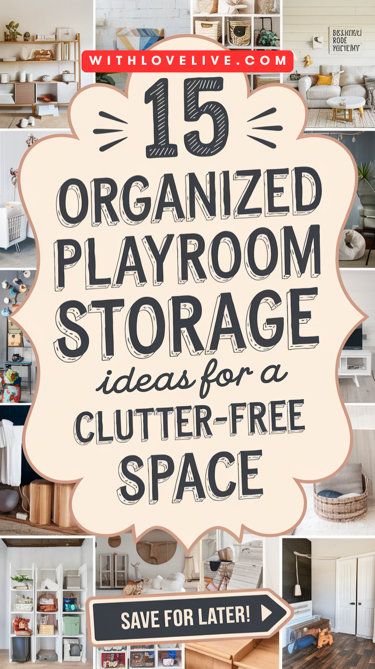 Organized Playroom Storage