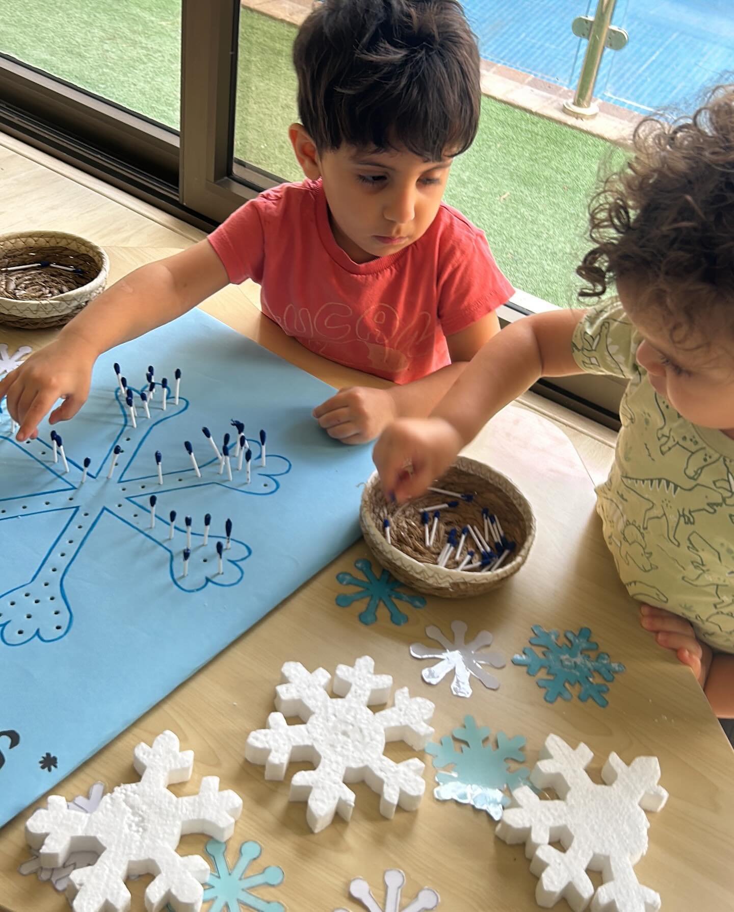 Snowflake ornament making