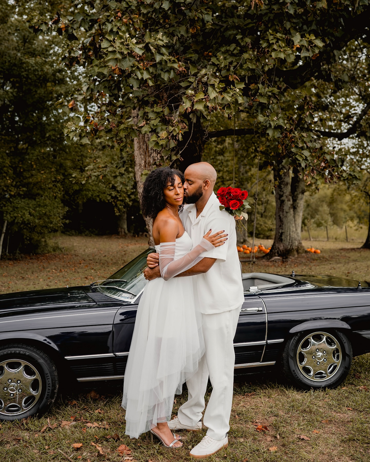 Timeless Vintage Car Pose