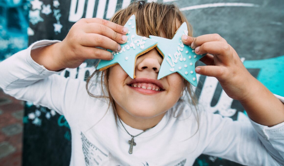 A little girl at a birthday party