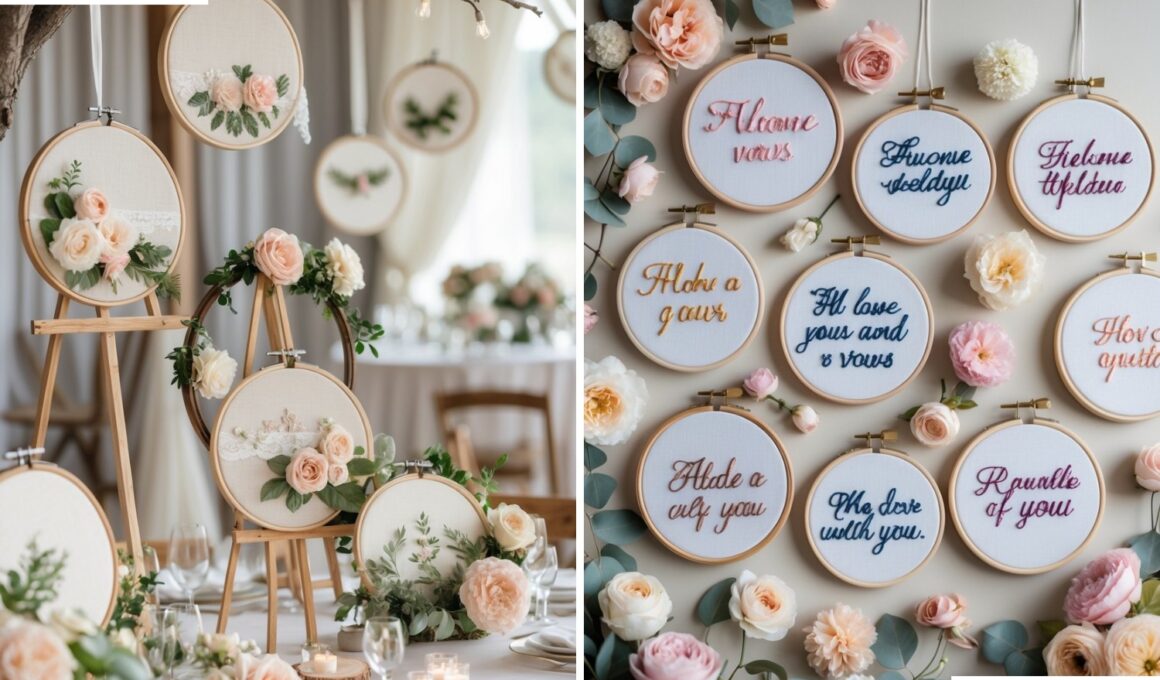 embroidry hoop wedding decor