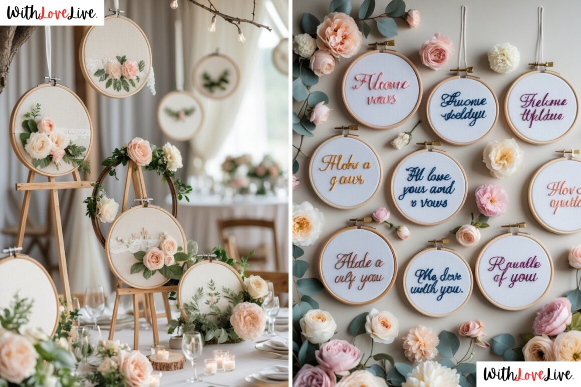embroidry hoop wedding decor