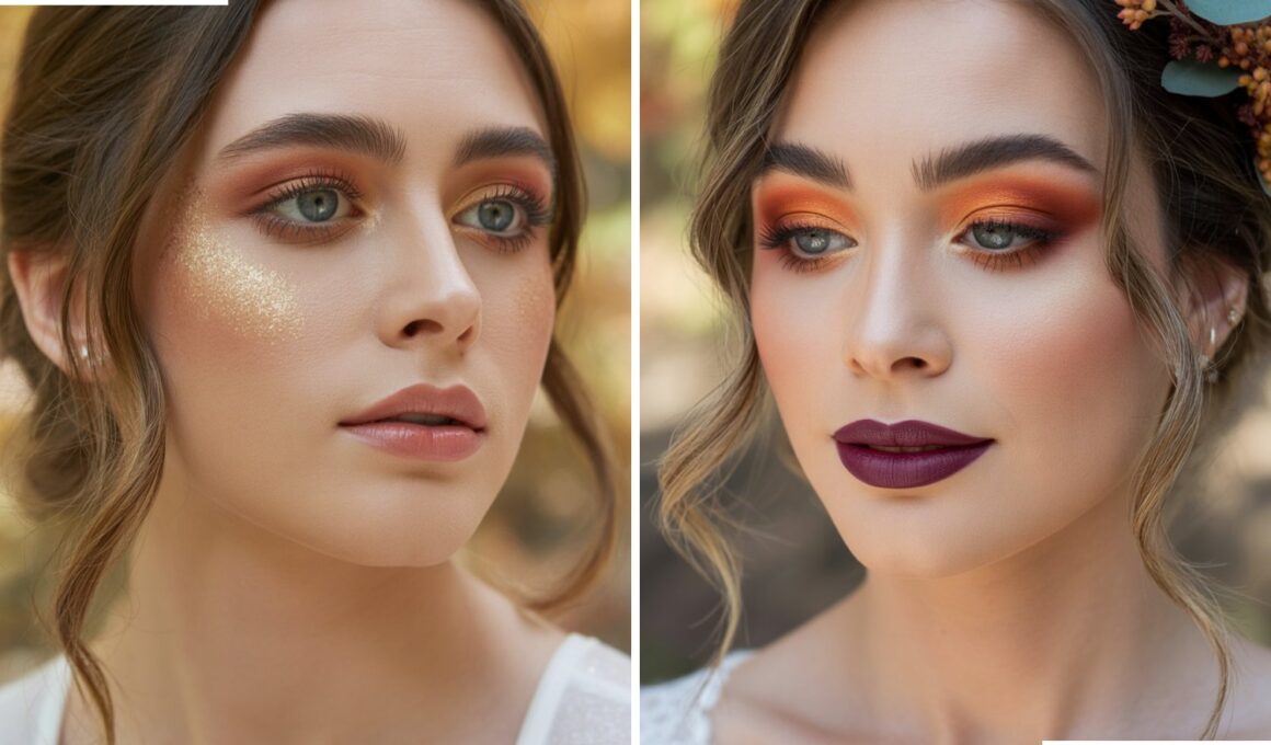 fall wedding makeup