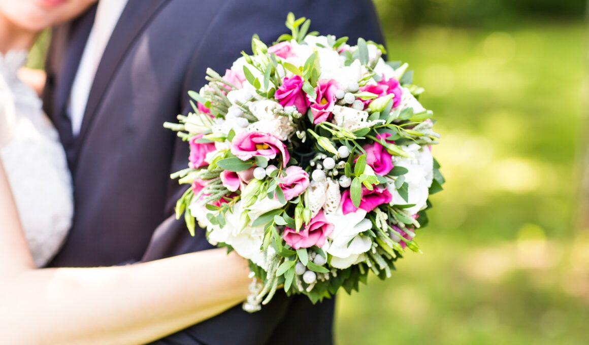 Wedding bouquet of flowers