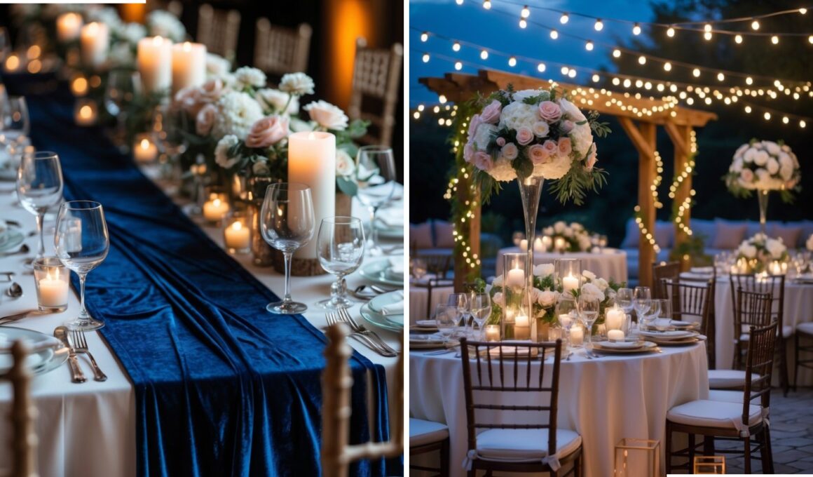 Classy Evening Wedding Decor