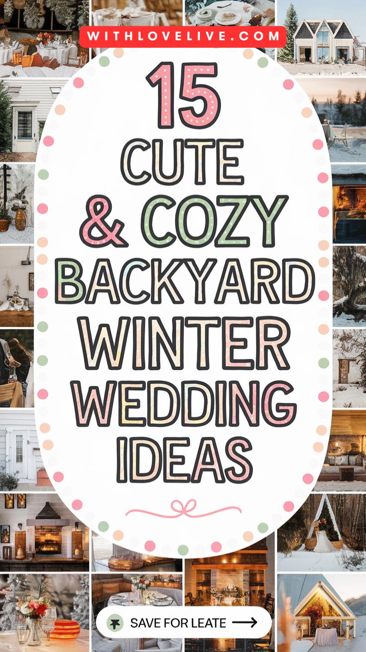 Cozy Backyard Winter Wedding 