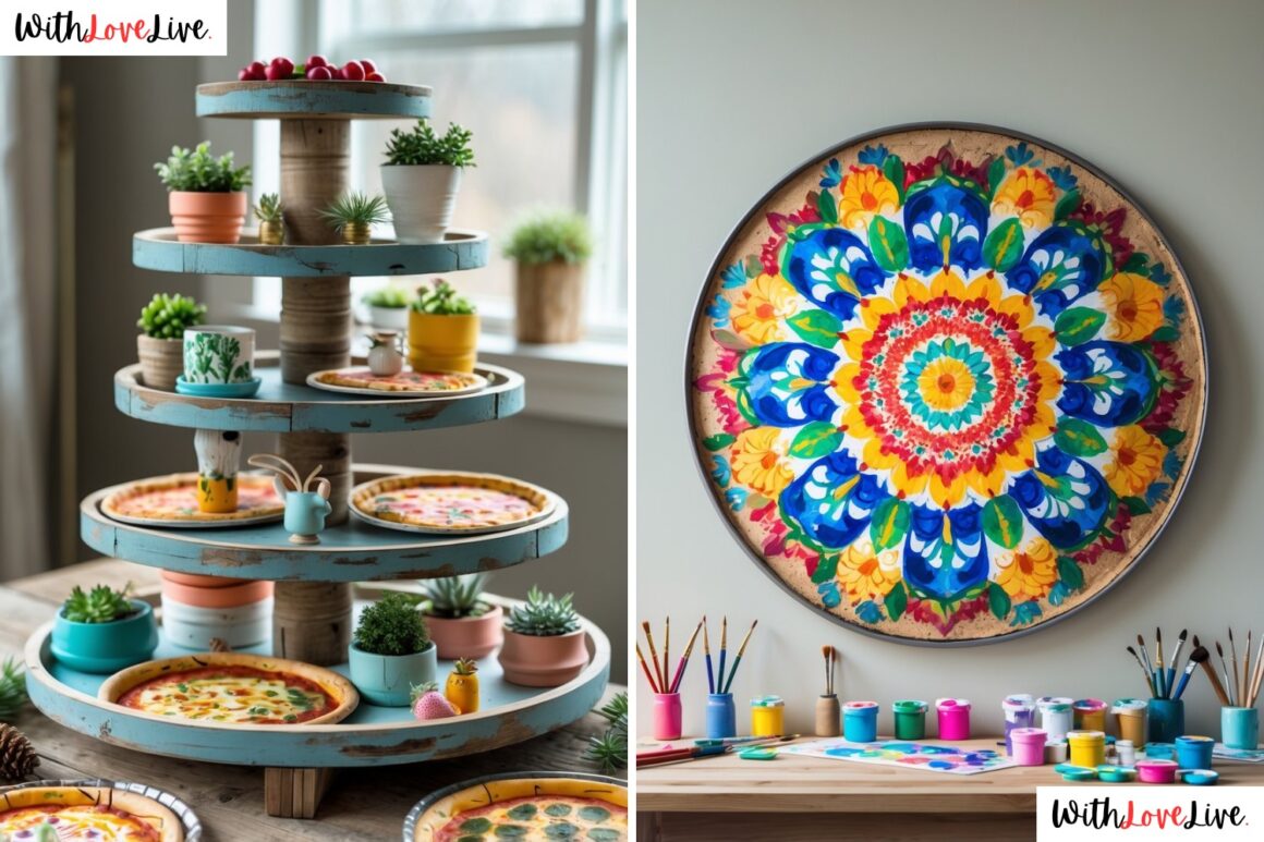 DIY Dollar Tree Pizza Pan Crafts