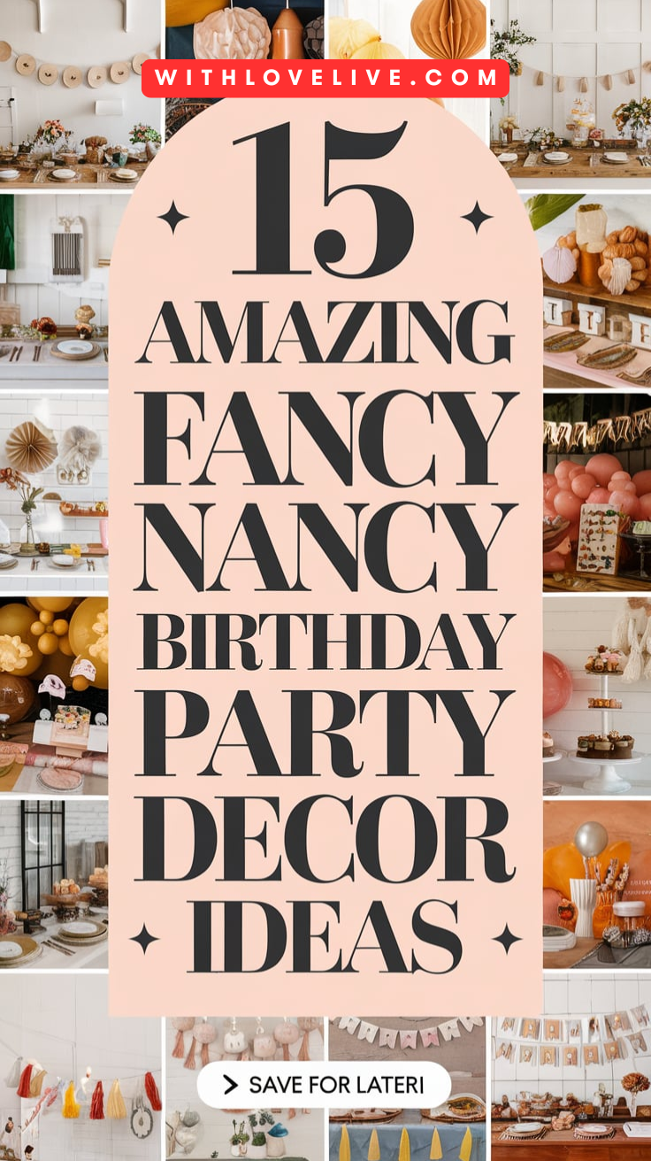 Fancy Nancy Birthday Party Decor