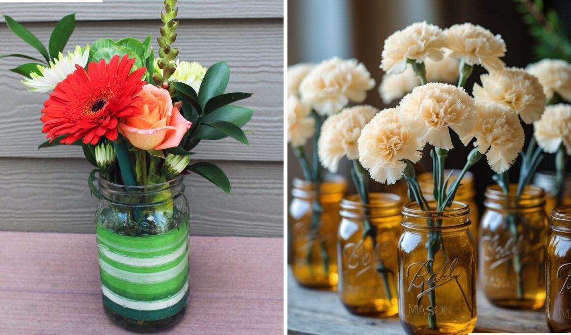 Mason Jar Flower Arrangement Ideas