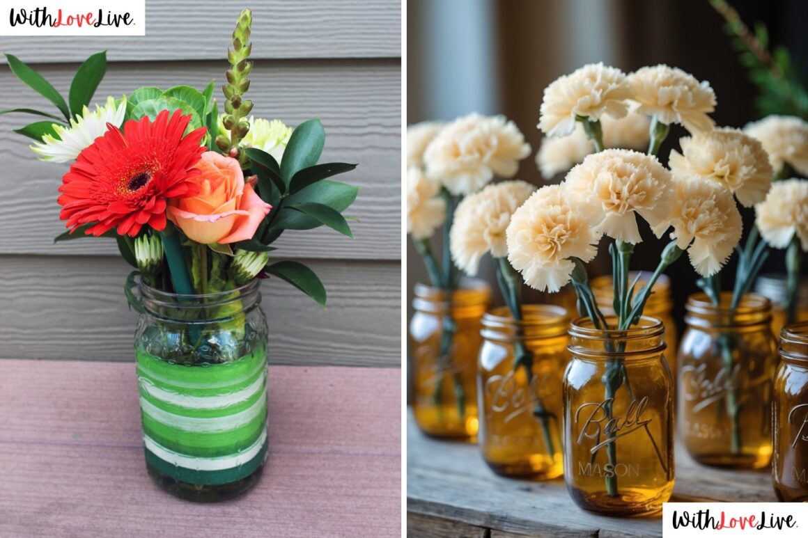 Mason Jar Flower Arrangement Ideas
