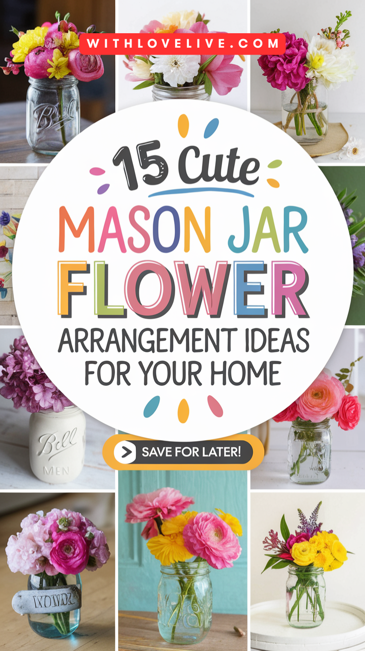 Mason Jar Flower Arrangement