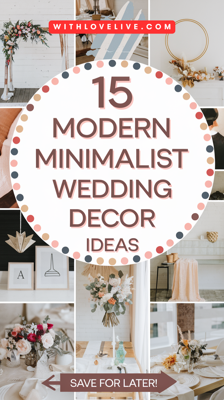 Modern Minimalist Wedding Decor Ideas