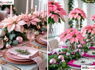 Pink Christmas Tablescapes