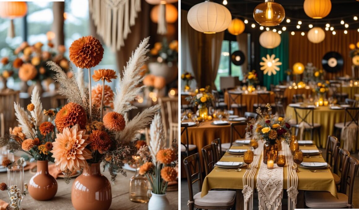 Retro 70s Wedding Decor