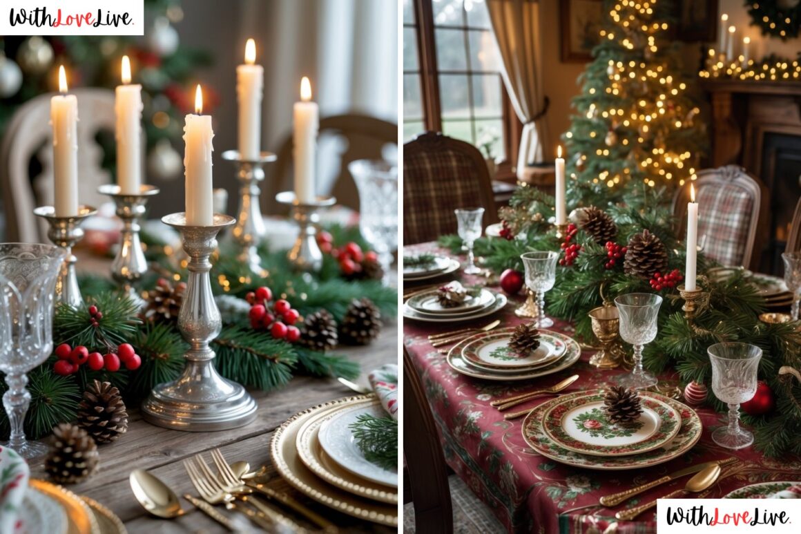 Vintage Christmas Tablescapes